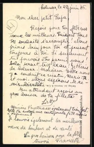 AK Elsässisches Bauernmädchen in volkstypischer Tracht