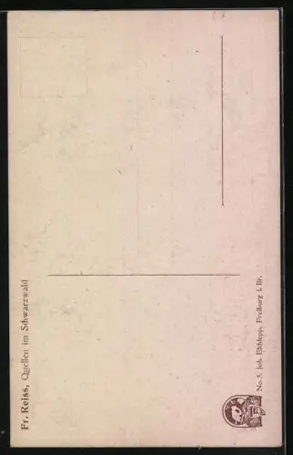 Künstler-AK Fritz Reiss: Schwarzwald-Quellen