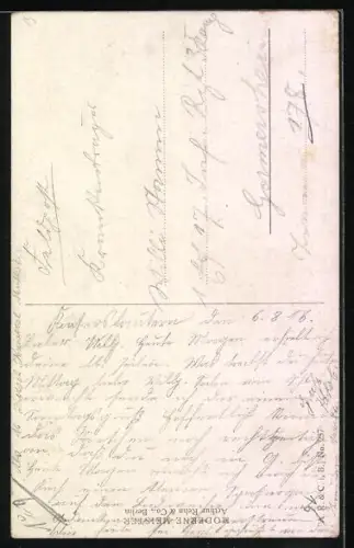 AK Rauchender Grossvater liest mit seiner Enkelin Zeitung