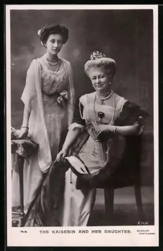 AK Kaiserin Auguste Victoria mit ihrer Tochter
