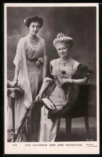AK Kaiserin Auguste Victoria mit ihrer Tochter