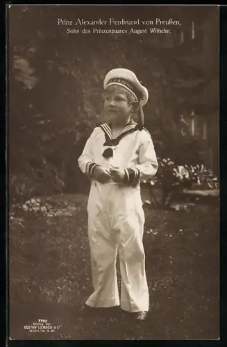 AK Prinz Alexander Ferdinand von Preussen in Matrosenkostüm