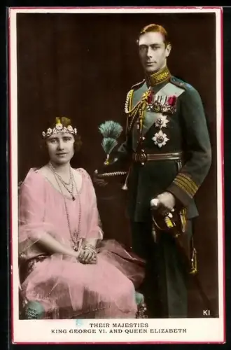 AK Königshaus von England, King George VI. and Queen Elizabeth