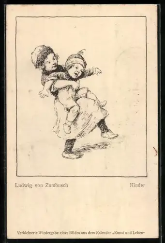 Künstler-AK Ludwig von Zumbusch: Kinder