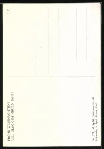 Künstler-AK Maria Spötl: Zwei Engelchen fällen einen Weihnachtsbaum