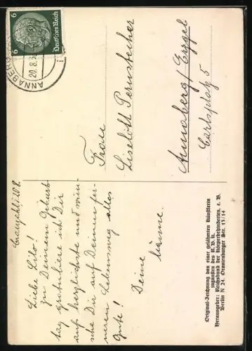 Künstler-AK Elsbeth Forck: Kleine Elfe sitzt auf einem Ast und beobachtet eine Schwalbe