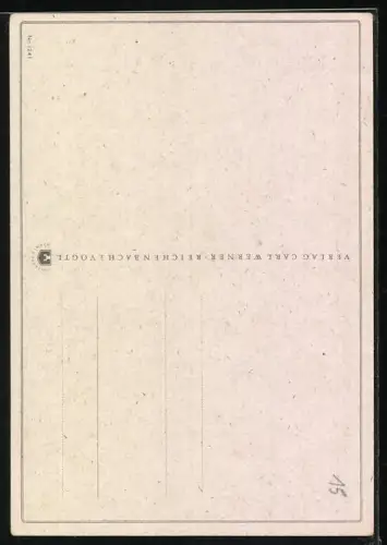 AK Mädchen umarmt ihre Puppe