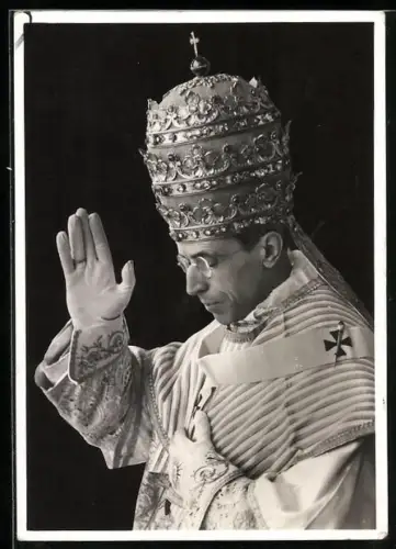 AK Papst Pius XII. bei der Segnung