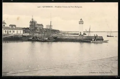 AK Quiberon, Phare et Pointe de Port-Haliguen, Leuchtturm