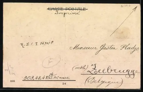 AK Constantinople, Le Phar et l`entrée du Port