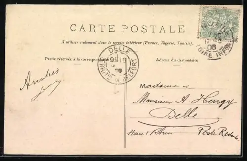 AK Saint-Nazaire, Rochers et Phare de Ville-ès-Martin