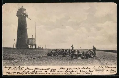 AK Vuurtoren, Westkapelle mit Leuchtturm