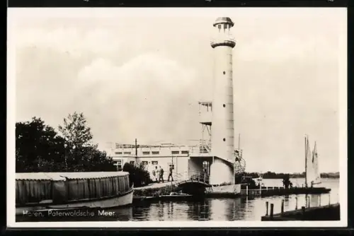 AK Haren, Paterwoldsche Meer, Leuchtturm