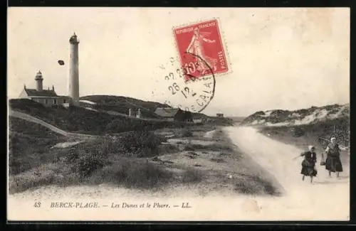 AK Breck-Plage, Les Dunes et le Phare