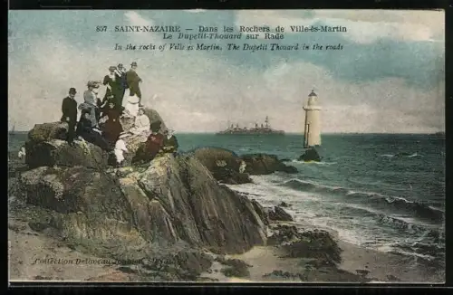 AK Saint-Nazaire, Dans les Rochers de Ville-ès-Martin, Le Dupetit-Thouard sur Rade