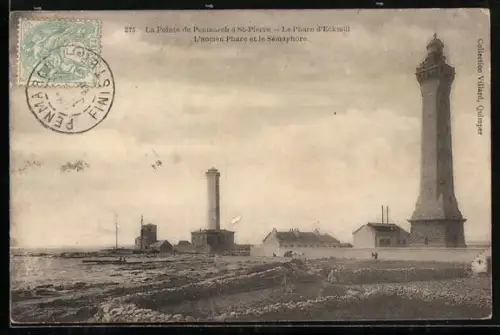 AK St-Pierre, La Pointe de Penmarch, Le Phare d`Eckmül, l`ancien Pahre et le Sémaphore