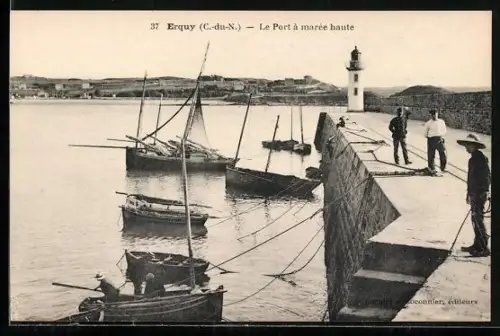 AK Erquy /C.-du-N., Le Port à marée haute