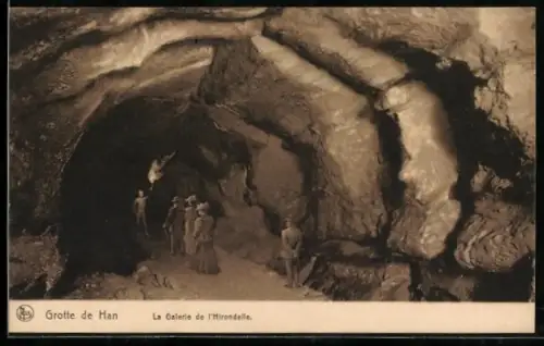 AK Grotte de Han, La Galerie de l`Hirondelle