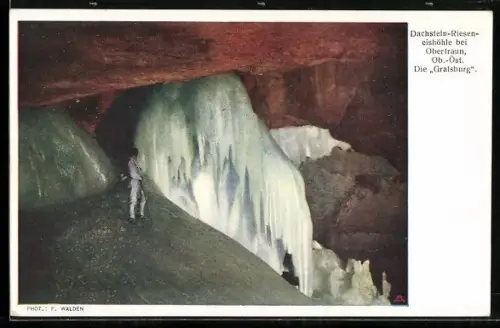 AK Obertraun, Dachstein-Rieseneishöhle, Die Gralsburg