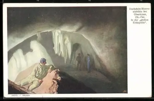 AK Obertraun, Dachstein-Rieseneishöhle, In der grossen Eiskapelle