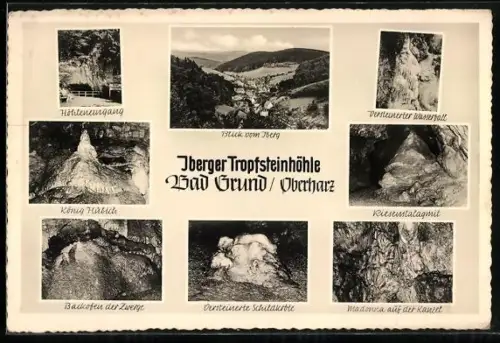 AK Bad Grund, Iberger Tropfseinhöhle, versch. Ansichten