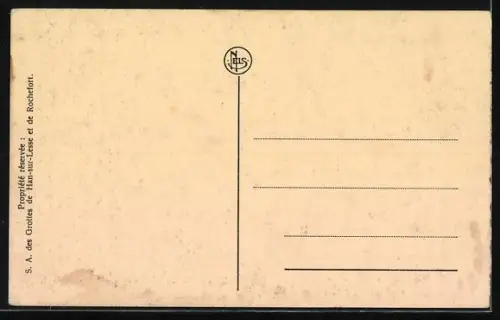 AK Grottes de Han, La Salle des Mamelons, Besucher werden durch die Höhle geführt