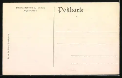 AK Rübeland / Harz, Krystallhammer in der Hermannshöhle