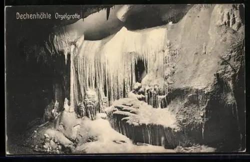AK Dechenhöhle, Orgelgrotte mit den Orgelpfeifen