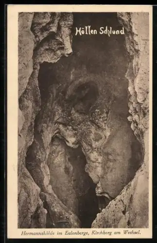 AK Kirchberg, Hermannshöhle im Eulenberge, Höllenschlund