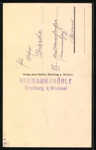 AK Kirchberg, Hermannshöhle im Eulenberge, Höllenschlund