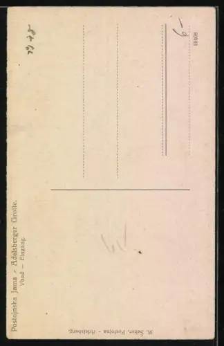 AK Adelsberger Grotte, Eingang