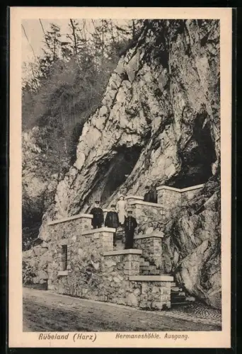 AK Rübeland /Harz, Hermannshöhle, Ausgang