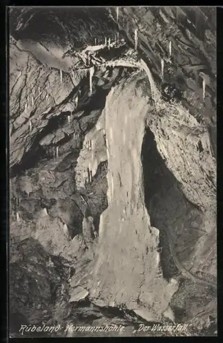 AK Rübeland, Hermannshöhle, Der Wasserfall
