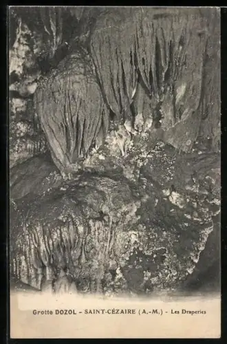 AK Saint-Cézaire /A.-M., Grotte Dozol, Les Draperies