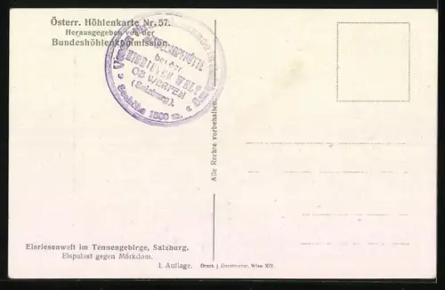 AK Salzburg, Eisriesenwelt im Tennengebirge, Eispalast gegen Mörkdom