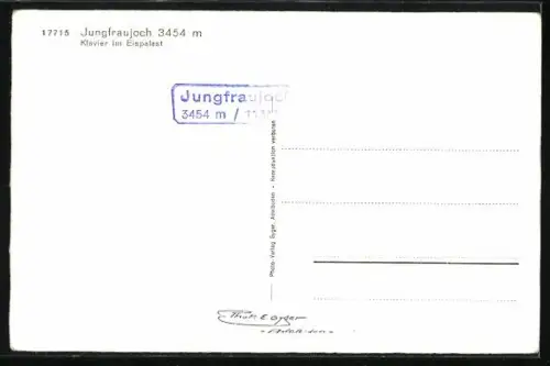 AK Jungfraujoch, Klavier im Eispalast, Höhle