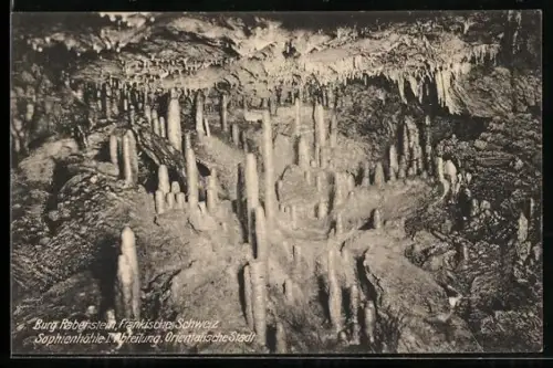 AK Burg Rabenstein /Fränk. Schweiz, Sophienhöhle, I. Abteilung - orientalische Stadt