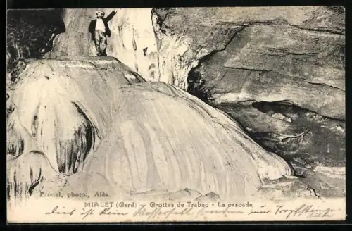 AK Mialet /Gard, Grottes de Trabuc, La cascade