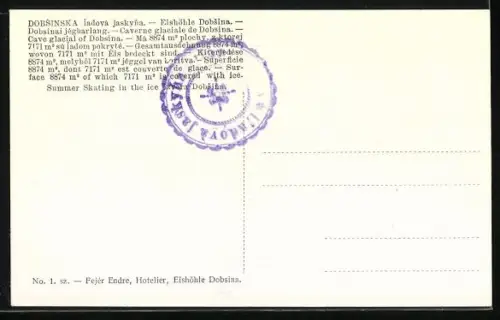AK Dobschau, Eishöhle, Schlittschuhlaufen im Sommer