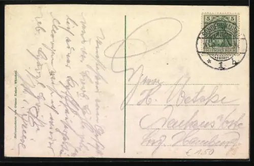 AK Kyffhäuser, Ansicht der Grottenhöhle mit See in der Barbarossahöhle