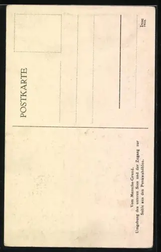 AK Mazocha-Grund, Umgebung des unteren Sees und Zugang zur Sohle