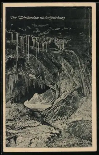 AK Saalfeld, Feengrotten, Der Märchendom mit der Gralsburg