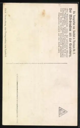 AK Saalfeld, Feengrotte, Märchendom mit der Gralsburg