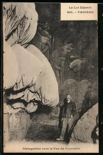 AK Padirac, stalagmites vers le pas du crocodile, Höhle