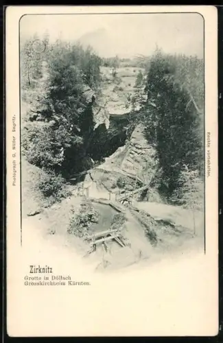 AK Zirknitz /Grosskirchheim, Grotte in Döllach