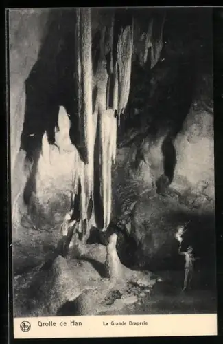 AK Grotte de Han, La Grande Draperie