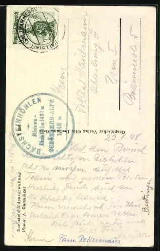 AK Obertraun, Dachstein-Rieseneishöhle, Monte Cristallo