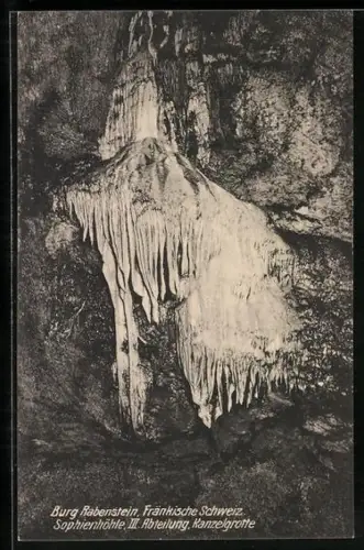 AK Sophienhöhle, III. Abteilung, Kanzelgrotte