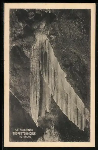 AK Attendorner Tropfsteinhöhle, Blick auf den Vorhang