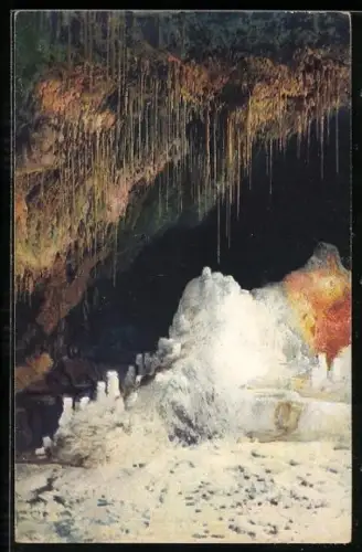 AK Saalfeld, die Gralsburg der Feengrotte